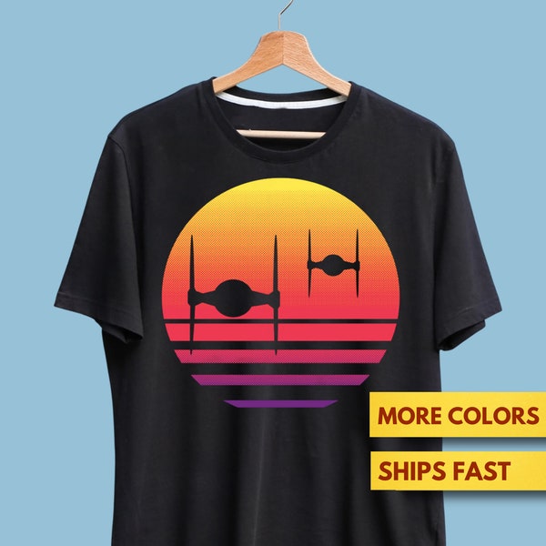 Star Wars Shirt, Tie Fighters Sunset Shirt, Premium Ultra Soft Tee