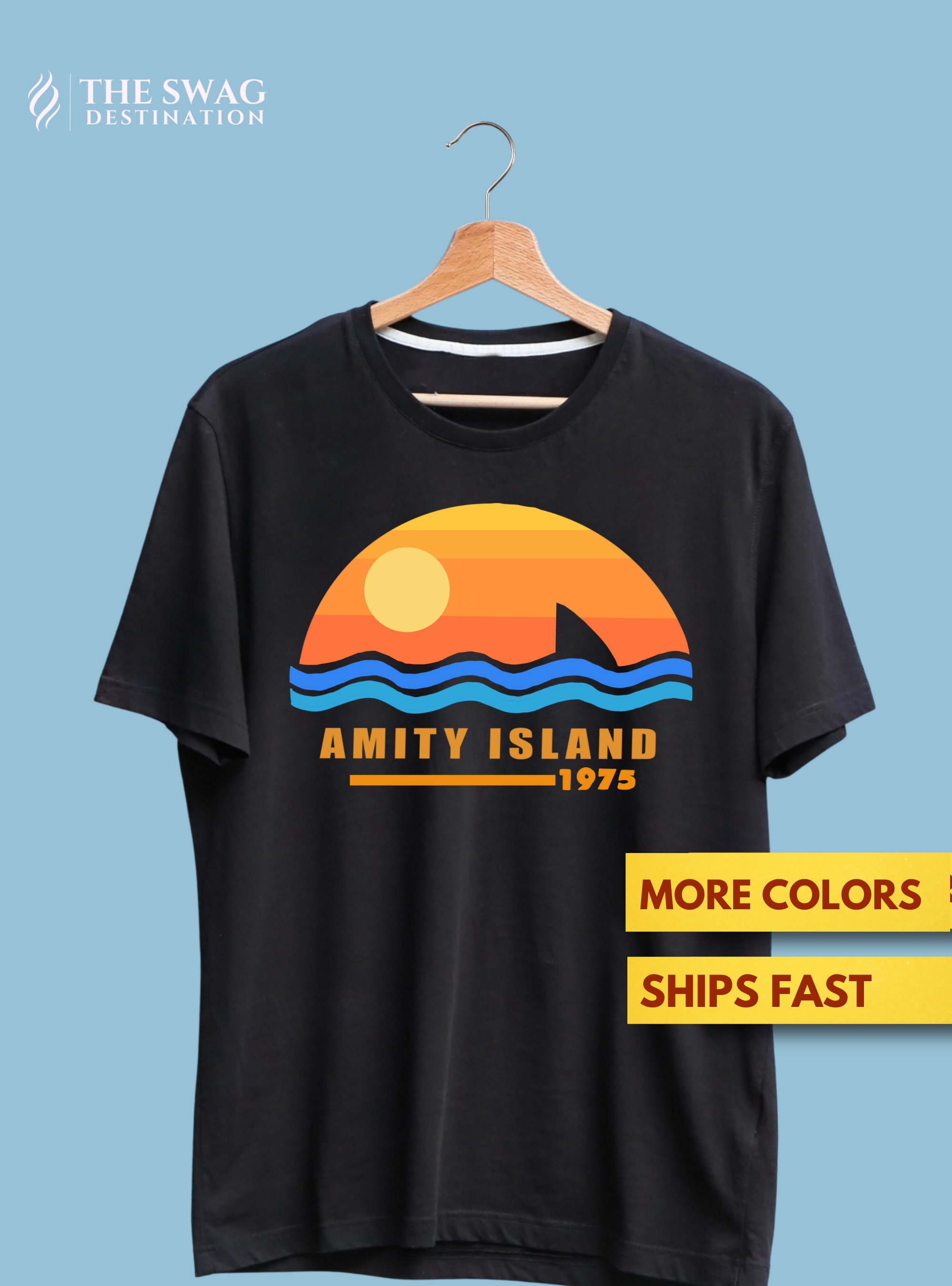 Jaws Amity 1975 Shirt, Amity Island Shirt, Premium Ultra Soft Tee 1