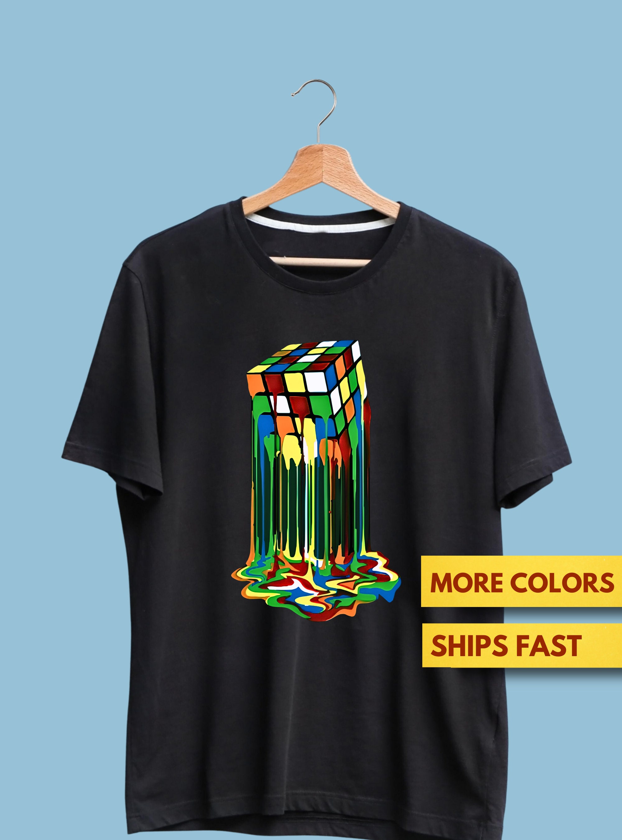 Melting Rubix Cube Abstract T-Shirt Melting Rubix Cube Abstract T-Shirt