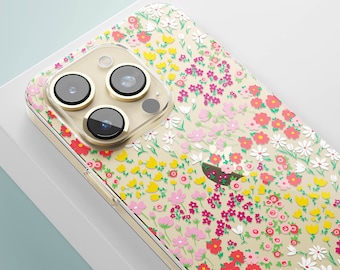 Wildflower Floral iPhone Case: UV Print, Camera Protection, iPhone 15
