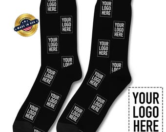 Calcetines con texto y logotipo personalizados: regalo empresarial con foto y texto personalizado