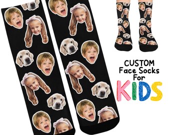 Calcetines personalizados con la cara de tu mascota para niños, regalo divertido para amantes de los perros.