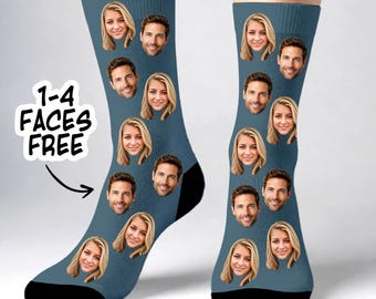 Calcetines personalizados con caras, regalo divertido y personalizado con foto para marido