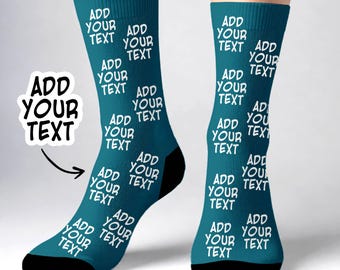 Calcetines con texto personalizado, calcetines personalizados con tus palabras, regalo divertido