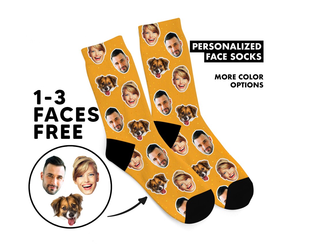 Face Socks Socks With Faces Gifts for Her Personalized Etsy