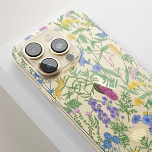 Cute iPhone 15 Case Wild Flowers Floral Phone case For iPhone 14 13 12 Mini Case 11 12 15 Pro Max SE X XR XS Max 7 8 Plus iPhone Cover