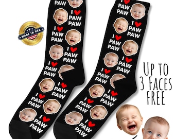 Custom Face Socks – Personalized Father’s Day Photo Gift for Dad