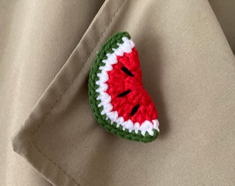 Mini Wassermelonen Brosche Watermelon Brooch Karpuz Anstecknadel