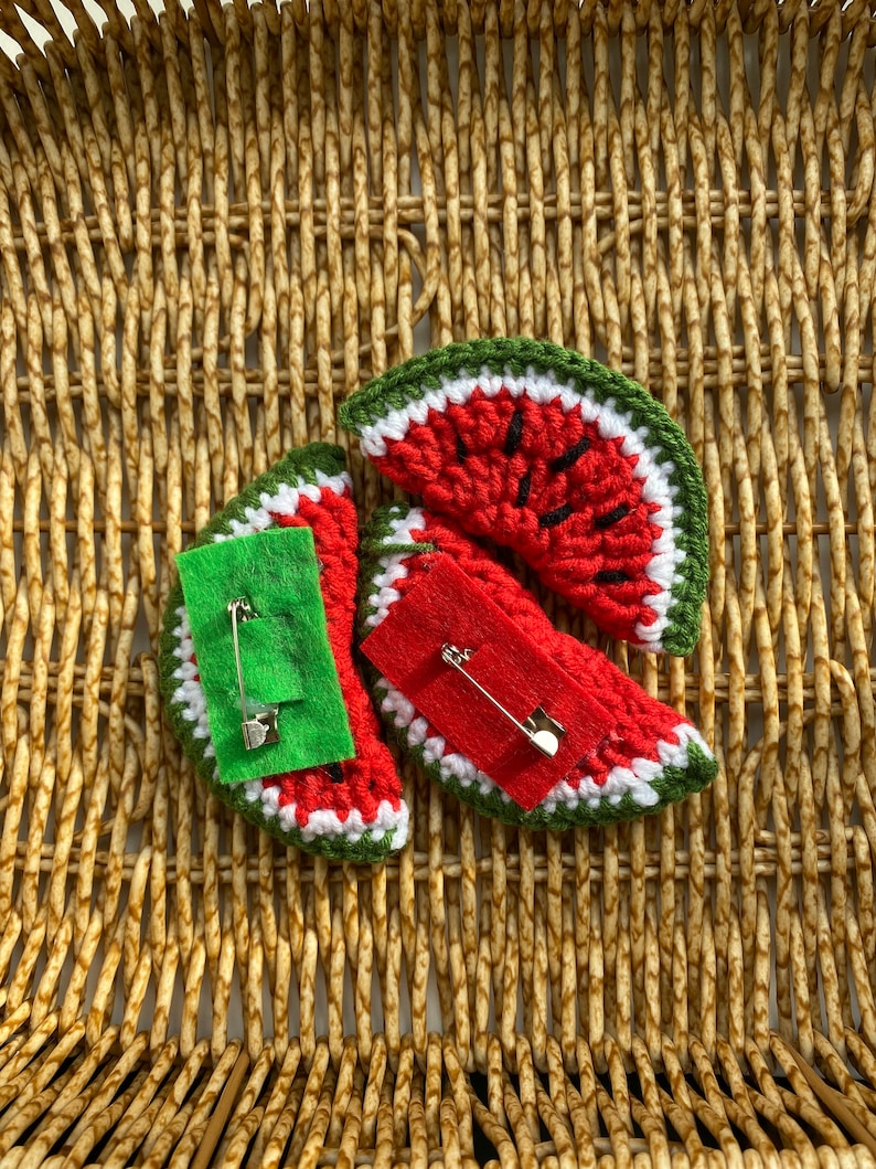 Wassermelonen Brosche Watermelon Brooch Karpuz Anstecknadel Bild 3