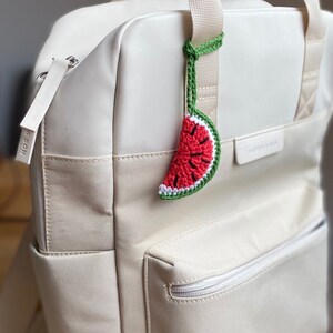 Wassermelonen Taschen Rucksack Beutel Anhänger gehäkelt Watermelon Karpuz Statement Bild 1