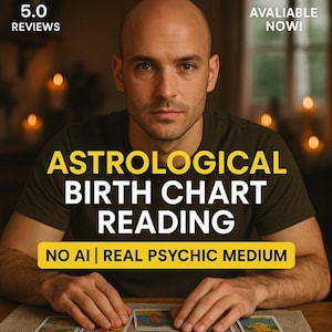 Personalized Astrological Birth Chart Reading by Medium Kadir (PDF and PNG Detailed Report DOWNLOAD)