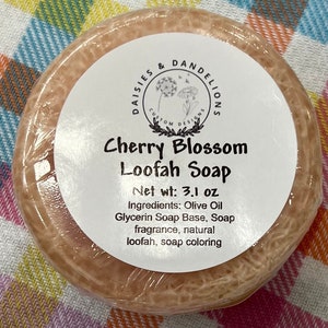 Jabón de lufa con aroma a flor de cerezo