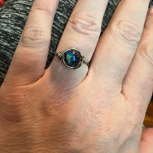 Simple Wire Wrapped Ring with Stone | Handmade Jewelry | Wire Wrapped Jewelry