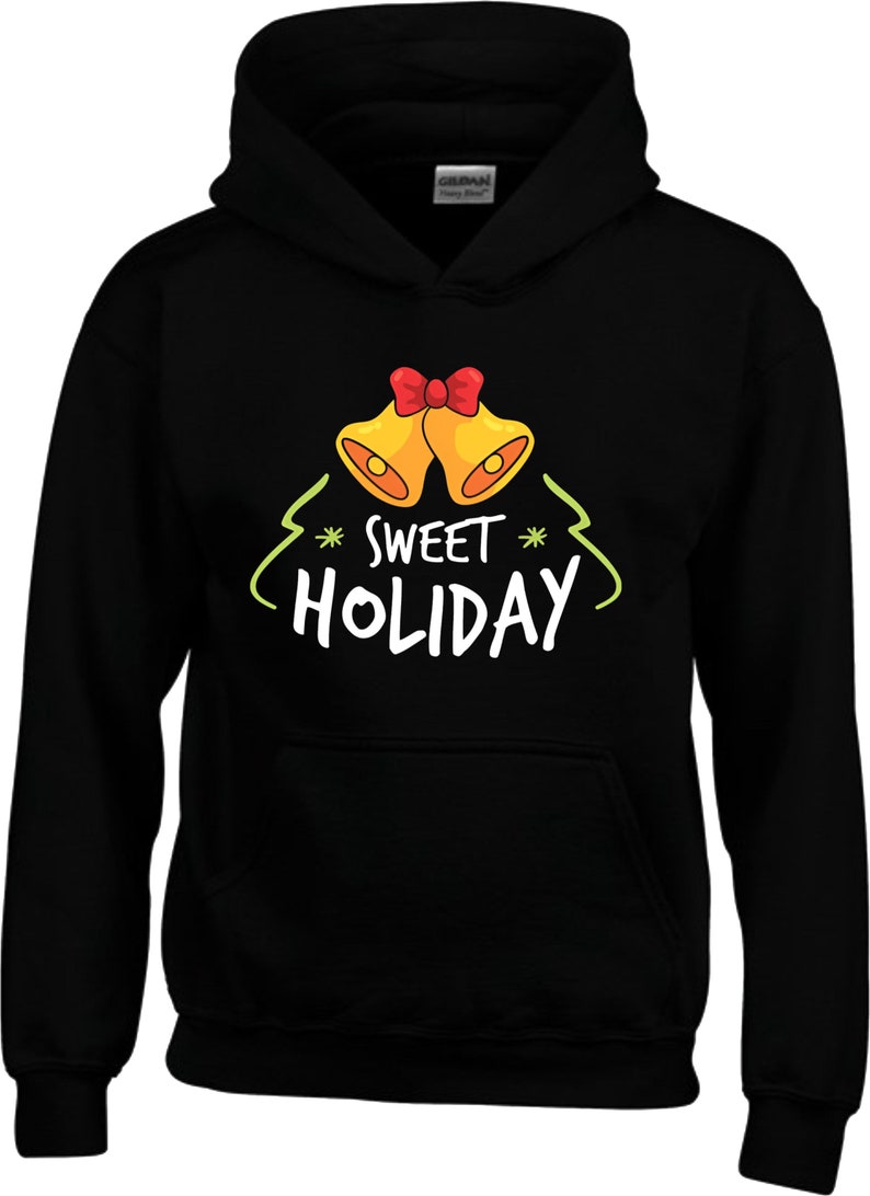 Jingle Bells Sweet Holiday Hoodie, Merry Christmas Santa Tree Xmas
