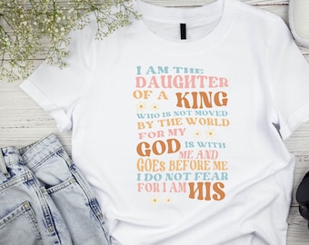 I am the Daughter of a King PNG + SVG Digital Download File | Jesus Tshirt | Christian T-shirts | Christian Digital Files
