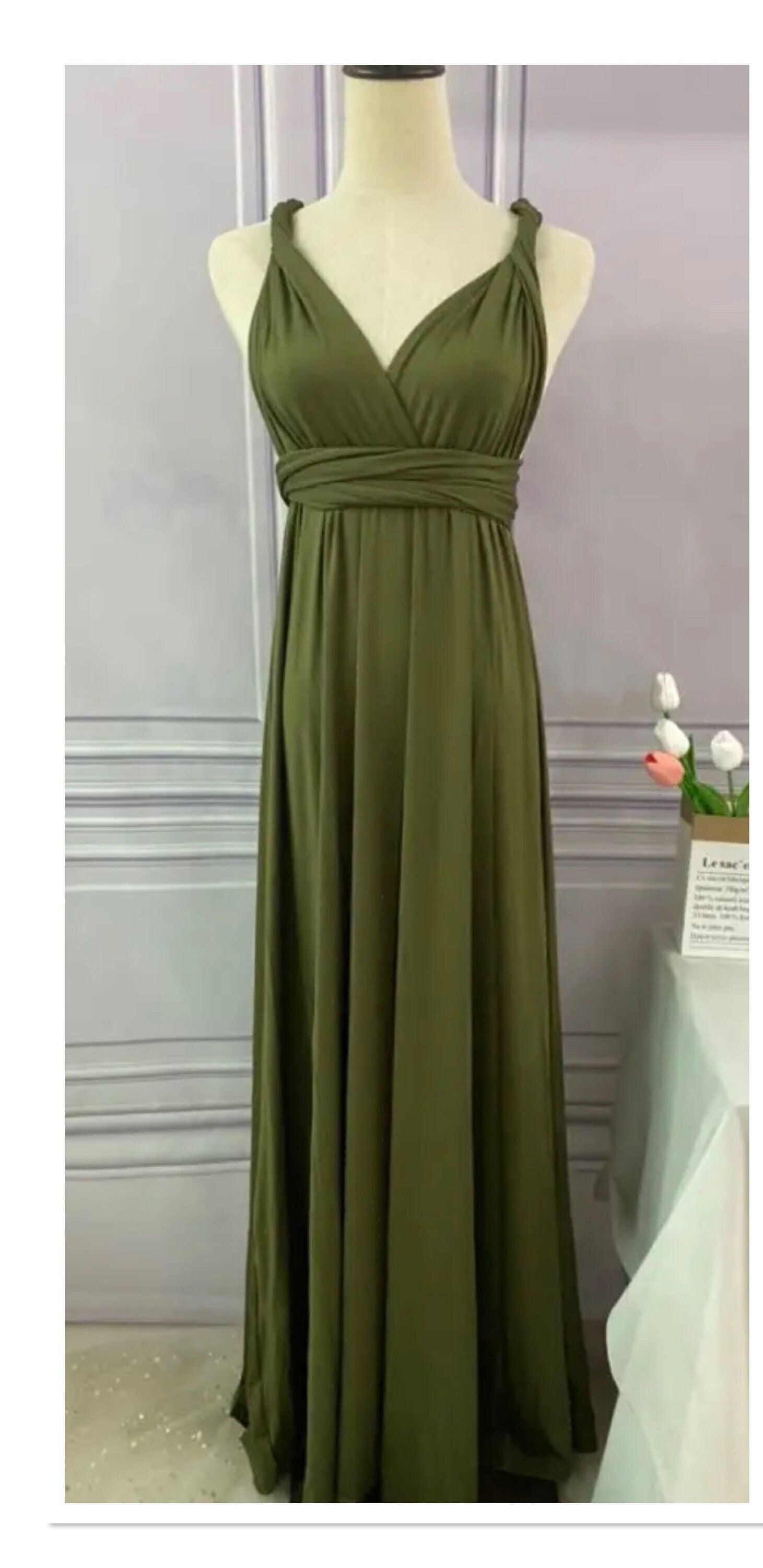 Dusty Sage Green Infinity Dress - Etsy