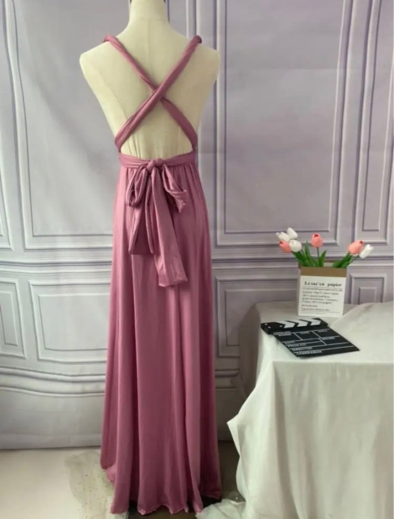 Buy ROSEWOOD MAUVE Bridesmaid Dress Infinity Dress Floor Length Maxi Multi  Wrap Convertible Dress Wedding Dress Multiway Dress Midi Long Dress Online  in India - Etsy