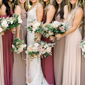 DUSTY Color Floor Length Convertible Bridesmaid Dress Multi-way Dress Maternity Dress Long Ball Gown Evening Dress Plus Size Dress Rustic