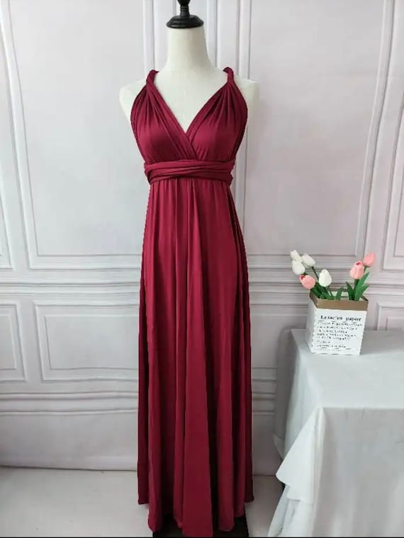 Bridesmaid Dress/RUST Bridesmaid Dress/ Convertible Dress / Infinity Dress/ Multiway Dress/ Multi Wrap Dress / Plus Size Dress/Rustic Dress