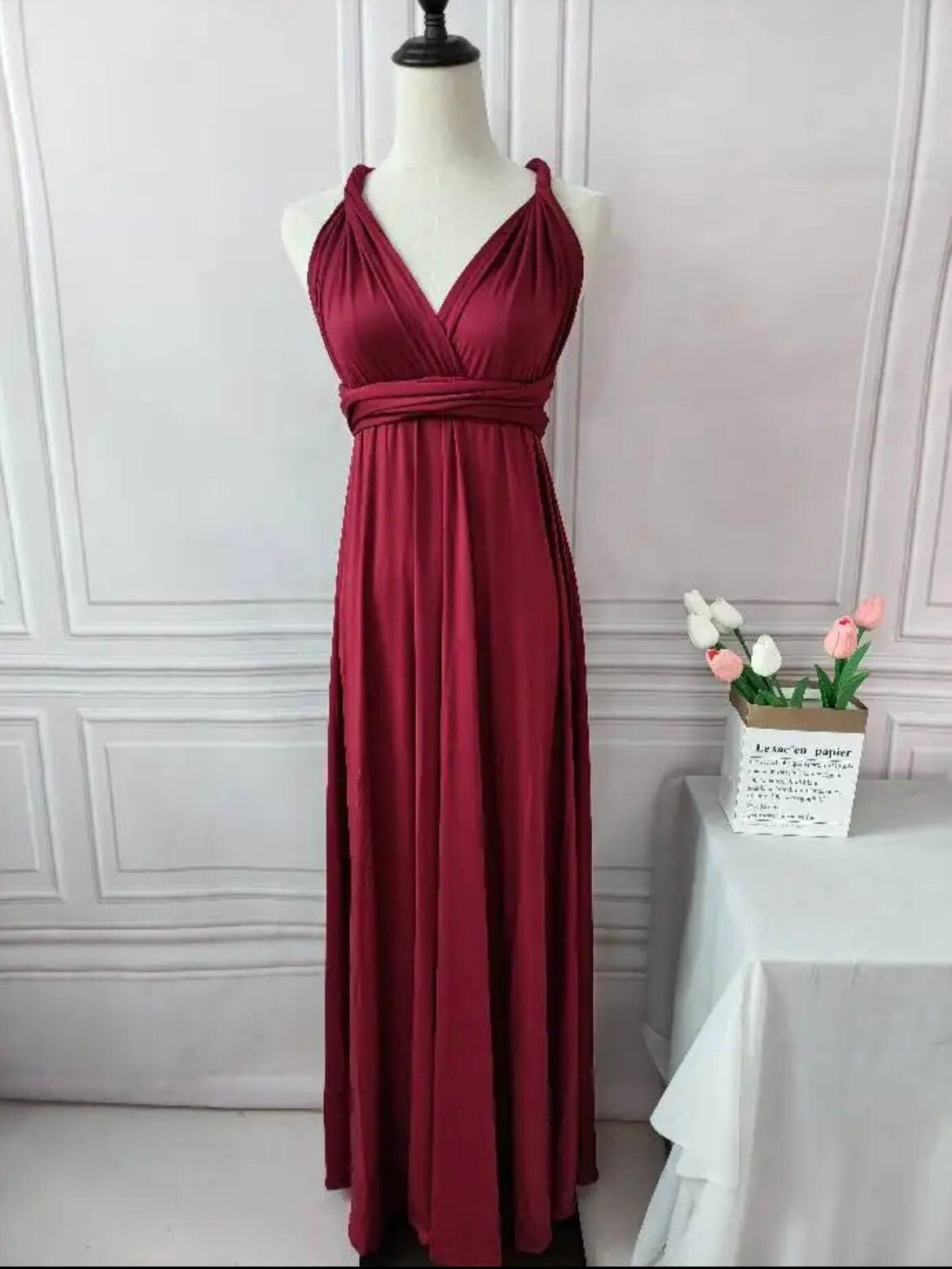 Burgundy Bridesmaid Dresses Wine Multiway Dress Burgundy Infinity