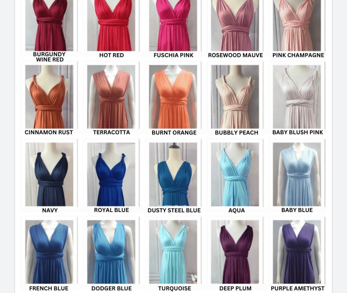 CHAMPAGNE Bridesmaid Dress Infinity Dress Floor Length Maxi Multi Wrap ...