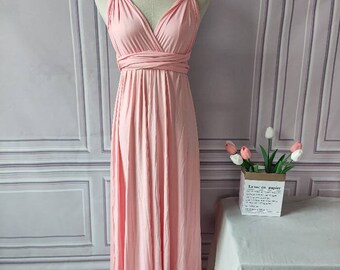 PINK CHAMPAGNE Bridesmaid Dress, Bridal Party Attire, Infinity Wrap  Convertible Dress, Colorful Bridesmaid Dress, RUSTIC Bridesmaid Dresses -  Etsy UK