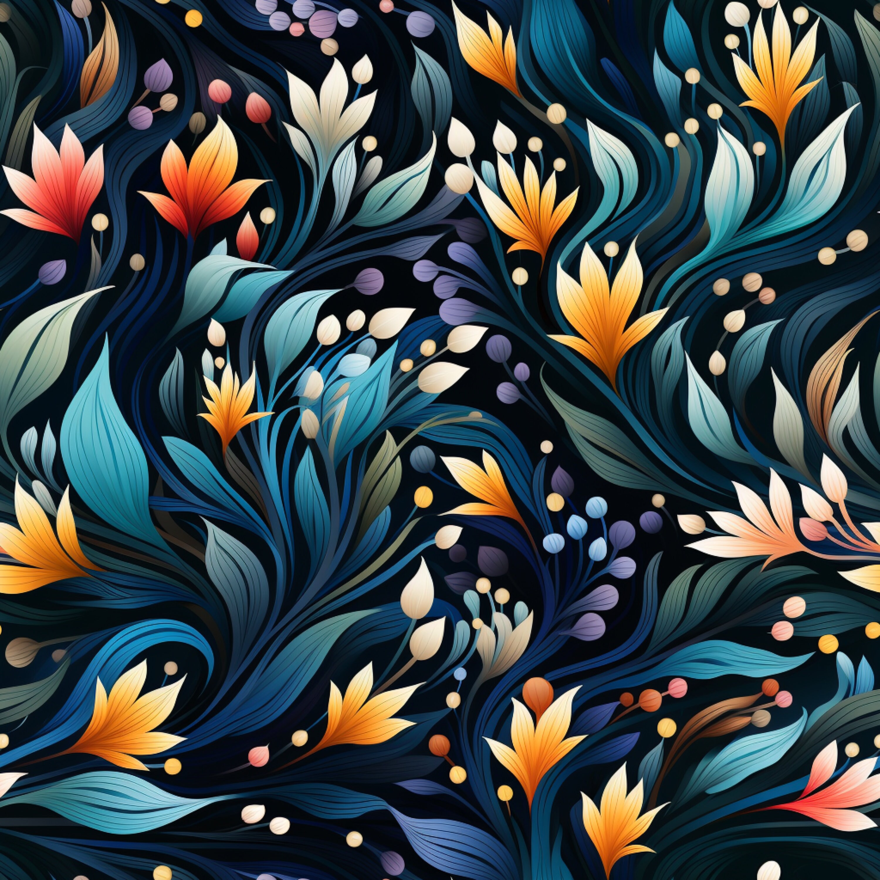 10 Premium Seamless Florals, Repeating Pattern Tiles Perfectly, High ...