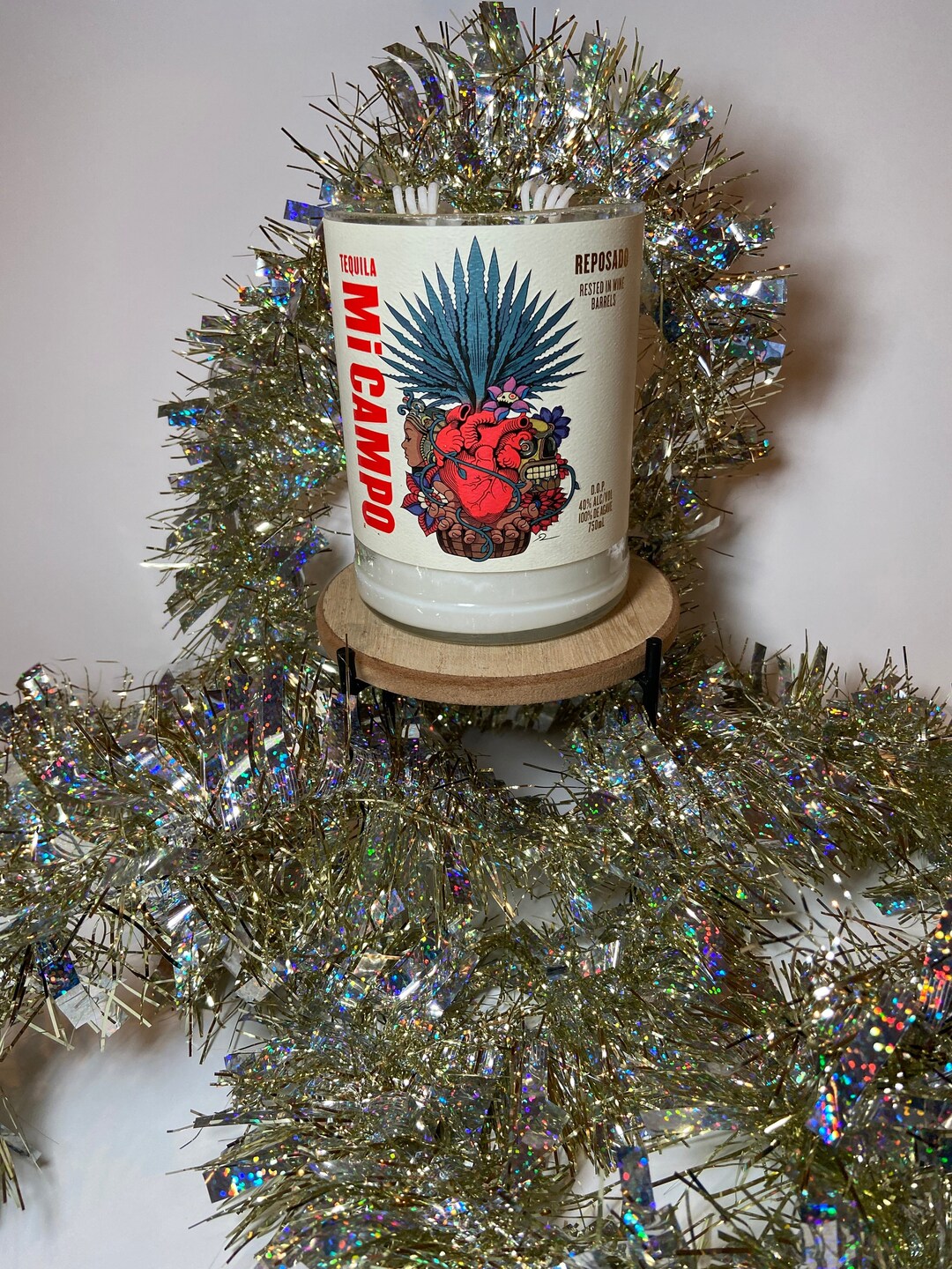 Recycled Liquor Tequila Fraser Fir Christmas Scented Candle Etsy