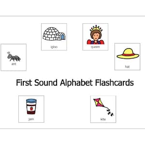 First sound alphabet flashcards