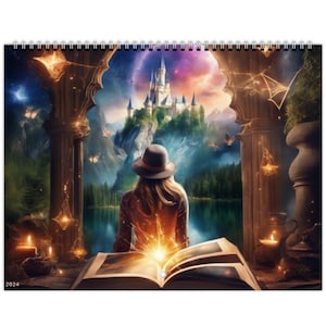 Fantasierijke routes: Enchanted Wizard Academy-kalender | Mystieke maandelijkse thema's | Begin aan een magische reis