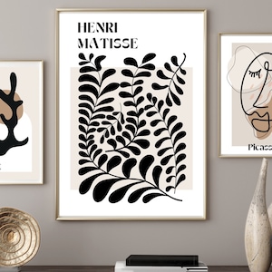 Gallery Wall art Matisse Prints Picasso Prints Poster Affiche Exhibition Henri Matisse Digital art print set 3 neutral colours