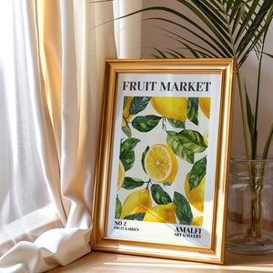 Fruit market wall art Lemons Print Food Art  Citrus Wall Art Colourful Fruit Kitchen Living Room Dinning Room art new home gift idea 2:3 r