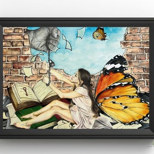 Modern Art Print of an original artwork by Marlena B