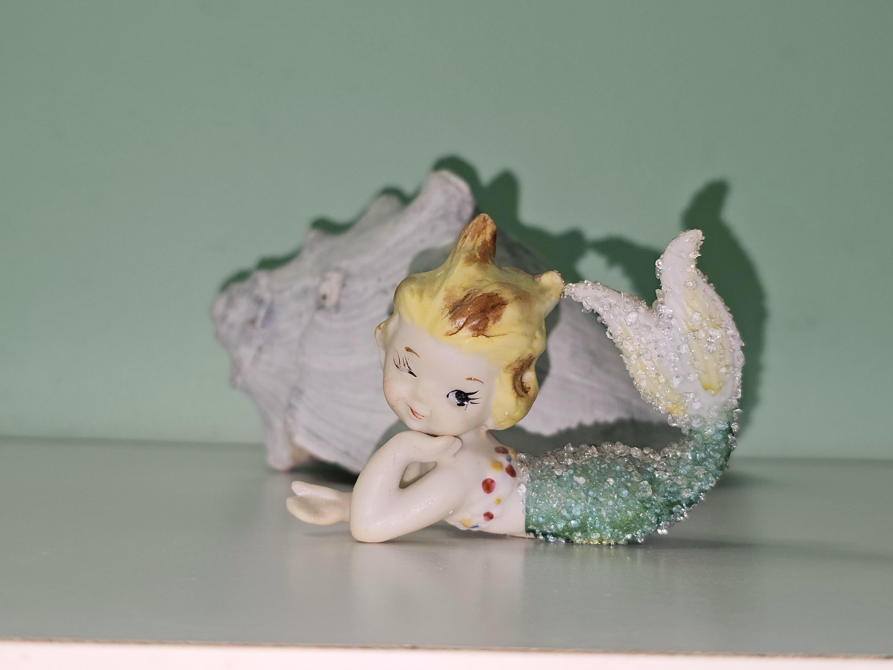 Porcelain Bathing Beauty on Shell - Etsy