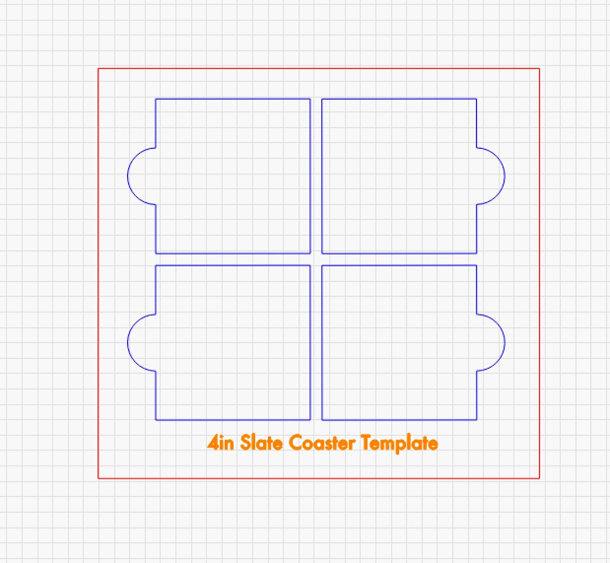Coaster Jigs Vector 4 Inch Square Black Slate Coaster Laser Engraving Alignment Jig ...