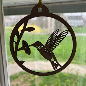 Digitales Kolibri Ornament, inspirierende Karten-Dateien - PDF, SVG, Lightburn, Laser Cut Vorlage Vogel Liebe Symbol - DIY Craft xTool Geschenk