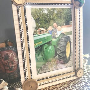 Green Tractor Row 5x7 Photo Frame