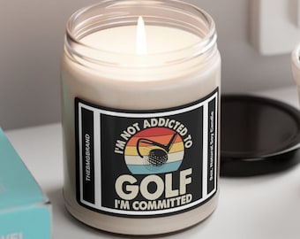 Funny golfer gift for men Scented Soy Candle Fathers Day Gift for Golf Lover Golf gift for Husband Birthday Gift for Him Golf Christmas gift