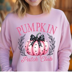 Cute Pink Pumpkin Sweatshirt For Her Halloween Party Pumpkin Lover Gift Teacher Spooky Season Shirt For Nurse Woman&#39;s Fall Sweater