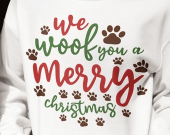 Christmas Dog Sweatshirt for Women Dog Owner Christmas Gift For Her Dog Mom T-Shirt Dog Mom Gift From Kids Dog Mom Shirt