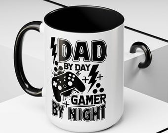 ゲーマーパパのコーヒーマグ - 父の日、ゲーマーの装飾、面白いお父さんのコーヒーマグ、ビデオゲーム愛好家、娘からのお父さんの誕生日プレゼントに最適なギフト