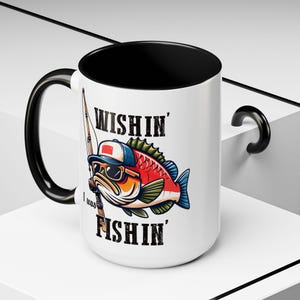 Funny Fishing Themed Coffee Mug, Fun Gift for Anglers, Fishing Gift For Him, Outdoor Lovers, Father&#39;s Day Gift For Dad, Cute Fishing Decor