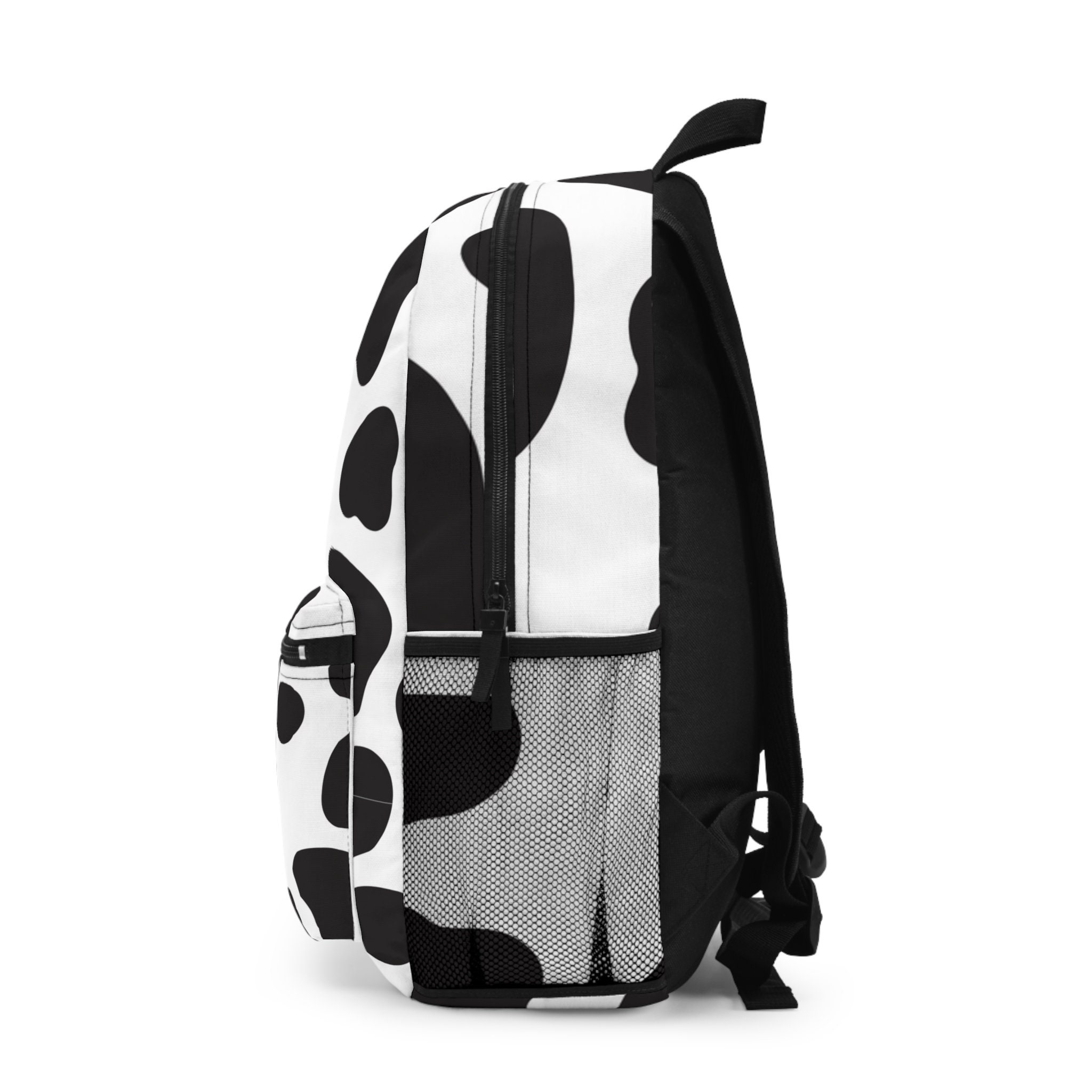 Unbranded Cow Print Travel Backpack Unisex Large Black White 16 in laptop Herdesigns Highland Cow Laptop Backpack 18.3 Inch Travel  main image 2