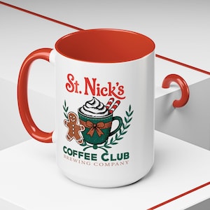 Cute Christmas Cup, Festive Coffee Mug, Holiday Cheer, Santa Claus Coffee Cup, Hot Cocoa Lover, Christmas Gift For Her, Winter Decor