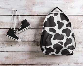 Cute Cow Print Backpack for Her, School Backpack, Cow Print  display picture 1