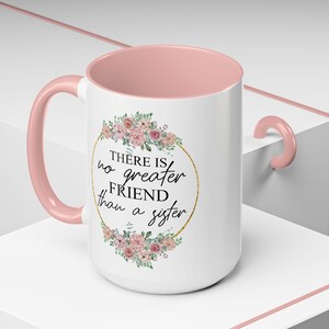 Moederdagcadeau voor haar Schattige koffiemok zusterschap, bloemencadeau voor zussen, inspirerende mok, cadeau beste vriend, verjaardagsmok zusterdag