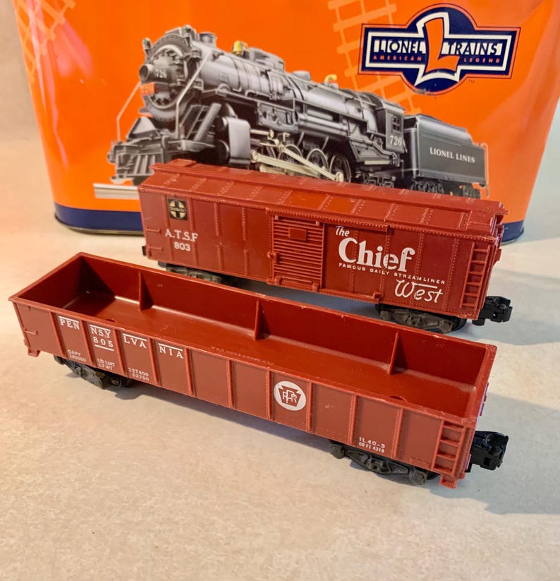 American Flyer S-scale No. 803 ATSF CHIEF Box Car & No. 805 ...