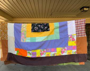 Quilt Makers, Quilt Top of Various Patterns/Shapes/Sizes/Colors/Designs, Quilting Top Ready for Backing.  Bin QT46