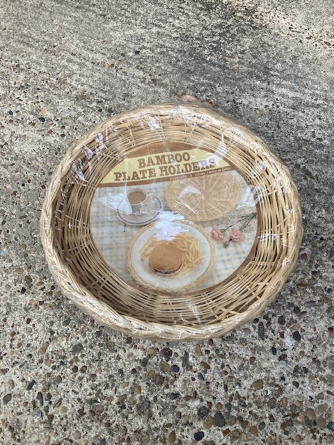 Vintage Bamboo Paper Plate Holders Wicker Paper Plate Etsy