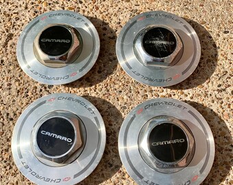 1991-1996 Chevrolet Z28 CAMARO OEM Alloy Wheel Center Caps No 09592229, Lot of 4, Discontinued, Restore Classic Automobile.  Bin 192A